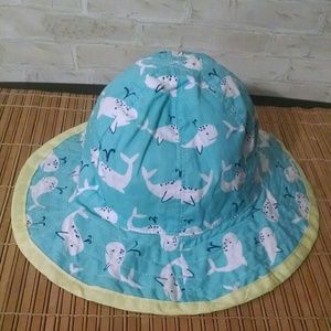 Pottery Barn baby kid summer beach hat size 6-12 M